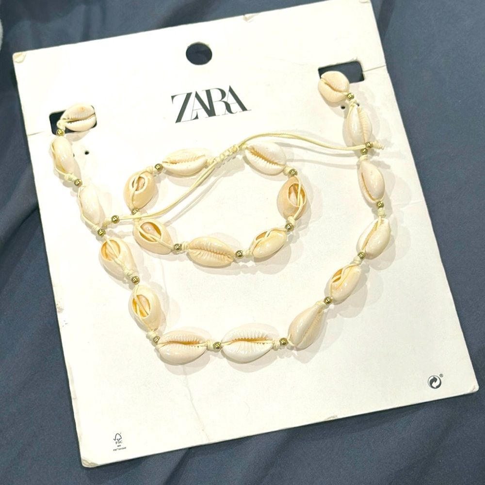 Zara summer shell necklace